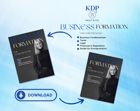 BUSINESS FORMATION FOR ENTREPRENEURS